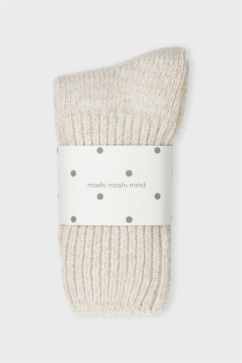 MOSHI MOSHI MIND BOYFRIEND SOCKS OATMEAL MELANGE